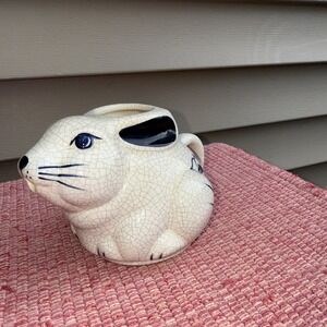 Vintage Dedham Pottery Bunny Rabbit Creamer‎ Pitcher